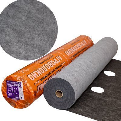 Агроволокно 50 г/м&sup2;, 1.07&times;100 м черно-белое с перфорацией Shadow 2 отверстия АВЧБП0001 фото