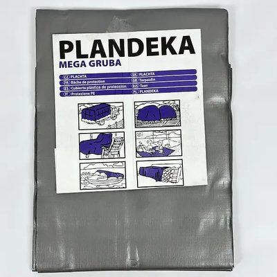 Тент 260 г/м2 8х10м "PLANDEKA" поліпропіленовий для захисту від дощу ТЕНТП00128 фото