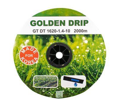 Стрічка Крапельна 8 mil крок 30 см бухта 2000 метрів емітерна GOLDEN DRIP КСГД00016 фото